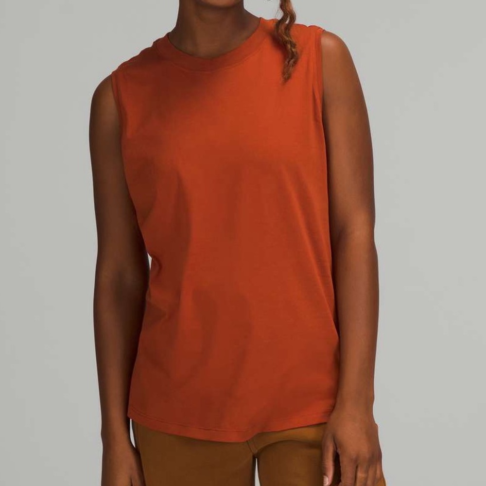 Lululemon All Yours Tank Top PIMA COTTON Aztec Brick